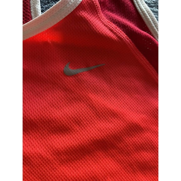 NIKE DRI-FIT WOMEN'S TRAINING MESH DOT RACERBACK‎ TANK TOP Size M / Red - Picture 2 of 7